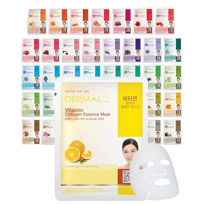 DERMAL 39 Combo Pack Made in Korea Facial Mask – 20+ Years of K-Beauty Experience, Premium Quality Korean Sheet Masks for Daily Skincare Routine - Image 1