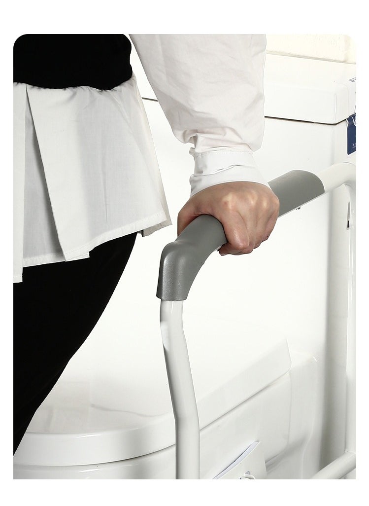 GRKC Toilet Armrest Rack Toilet Assistive Device for Elderly Pregnant Women and Disabled, Adjustable Height Toilet Safety Handrail for Sitting and Standing Support  - Image 3