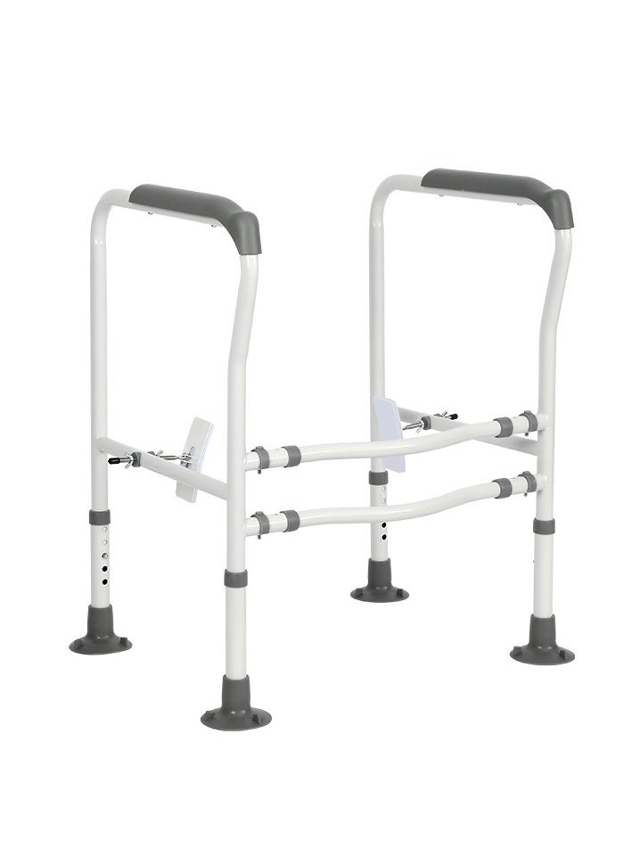 GRKC Toilet Armrest Rack Toilet Assistive Device for Elderly Pregnant Women and Disabled, Adjustable Height Toilet Safety Handrail for Sitting and Standing Support  - Image 1