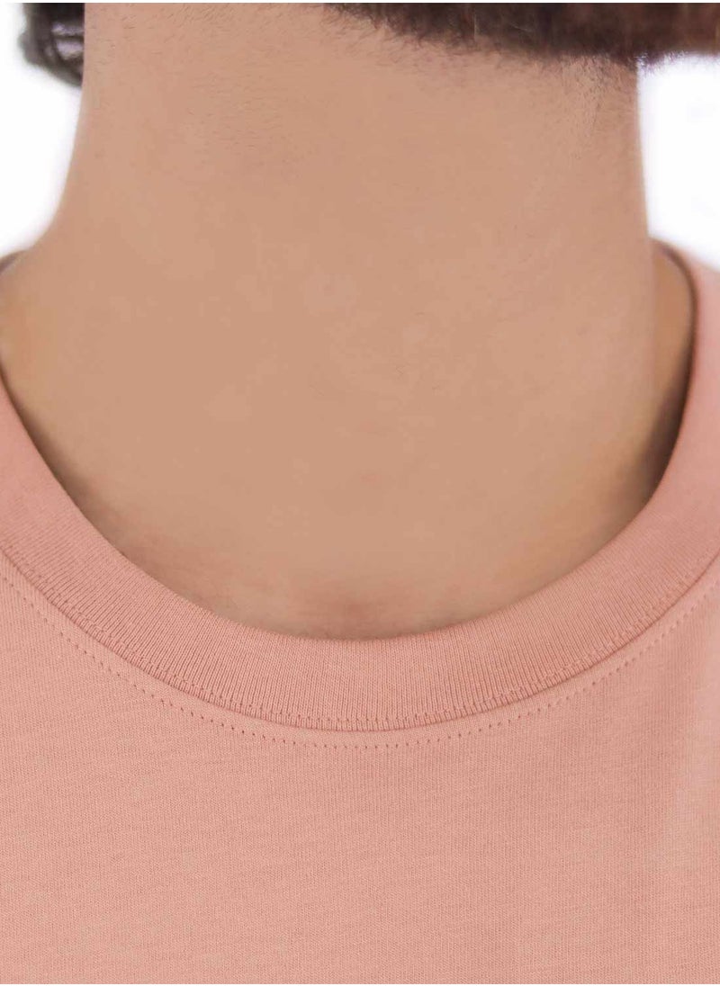 GIORDANO - Men's Singnature T-Shirt - Pink - Image 1