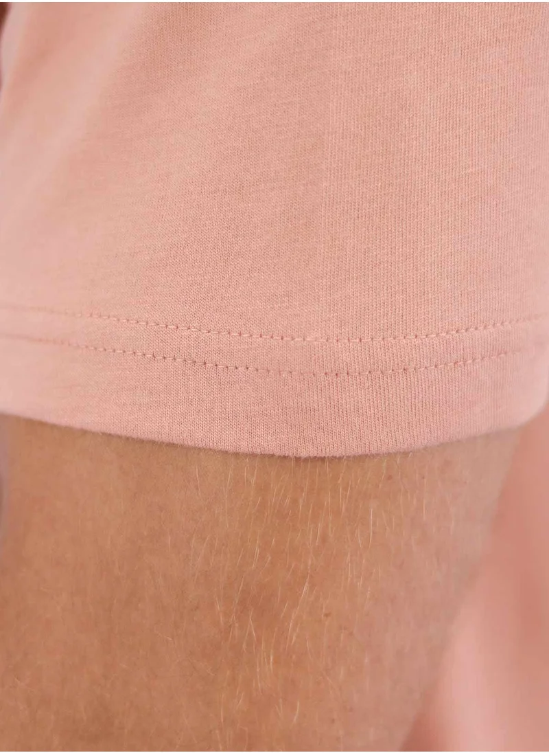 جيوردانو Men's Singnature T-Shirt - Pink