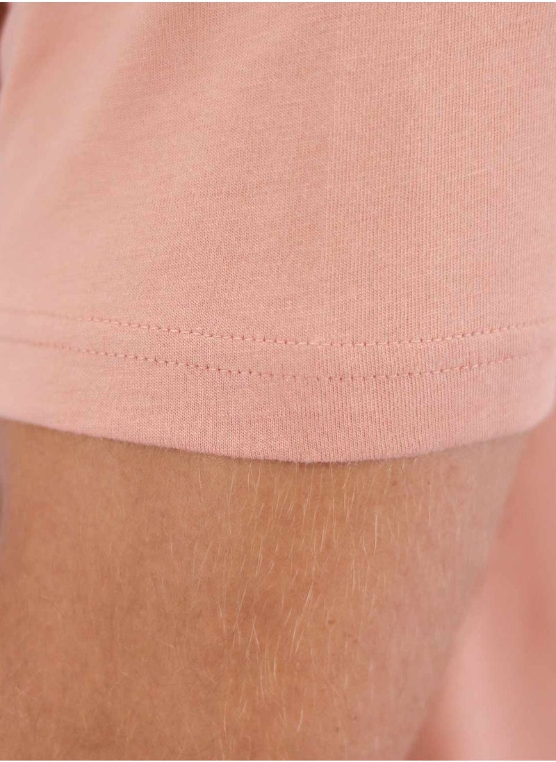 GIORDANO - Men's Singnature T-Shirt - Pink - Image 1