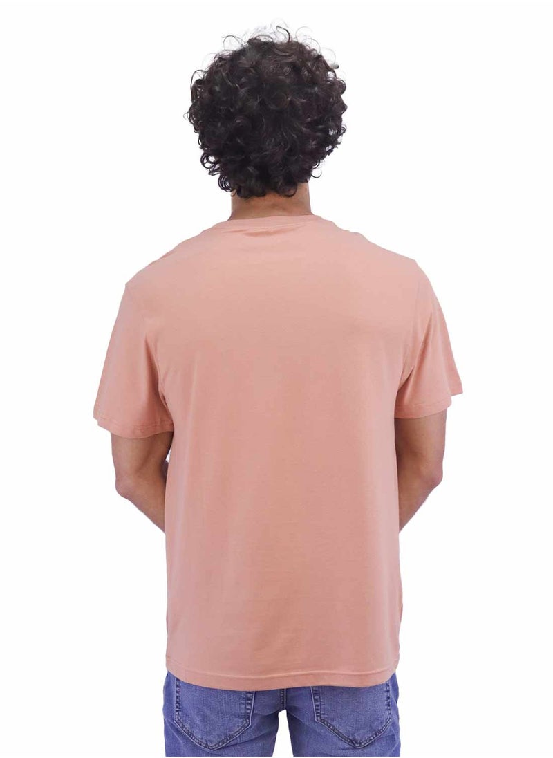 GIORDANO - Men's Singnature T-Shirt - Pink - Image 1