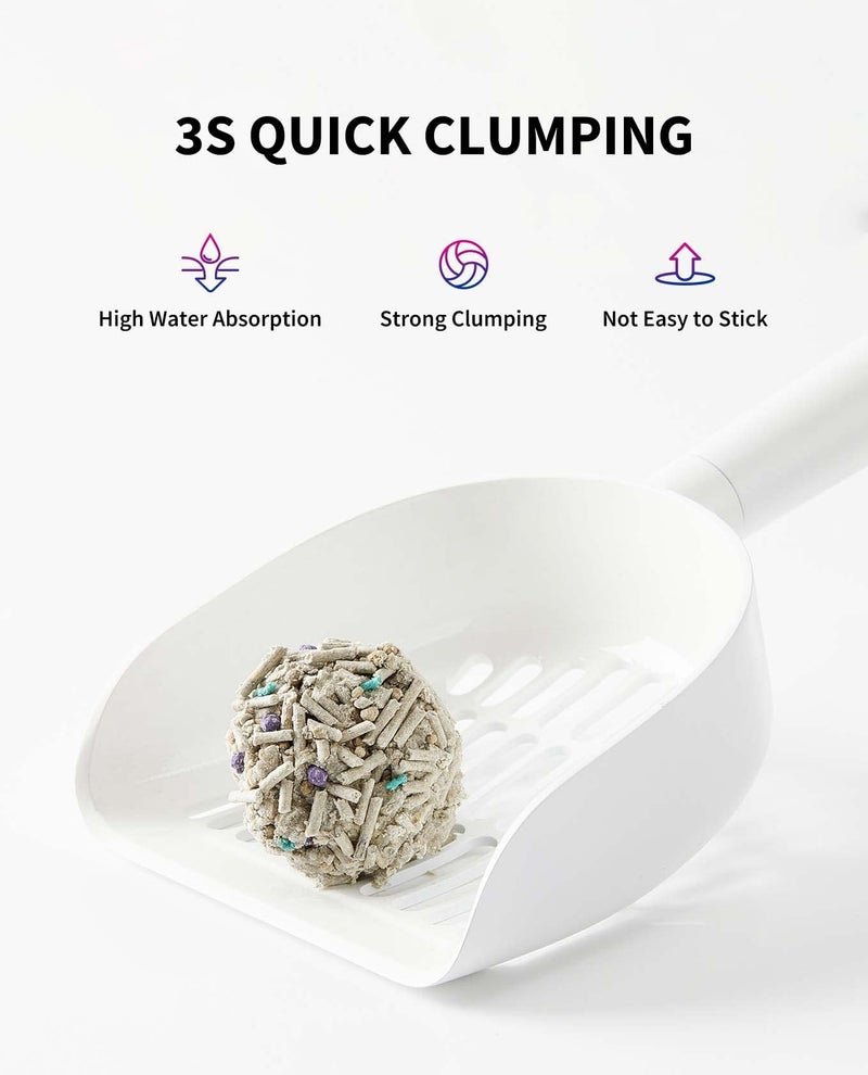 PETKIT Mixed Cat Litter Fast Clumping, Flushable, Ultra Absorbent, 100% Natural Ingredients Litter, Water Dissolvable, Really Dust-Free, Low Tracking Bentonite Tofu Litter (7.9lbÃ—2 Bags) - Image 2