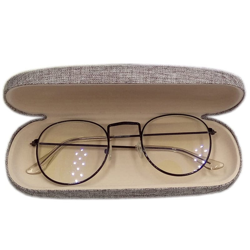 GLAMORSTYLE Linen PU Leather Cases Pouch for Eyewear Sunglasses Spectacles Goggles for Men Women | Elegant Design | Perfect for Travel, Bike Riding | Combo of 2 | Durable Protection - Image 2