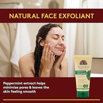 OKAY Pure Naturals Peppermint Facial Scrub 6 Ounce 017 kg - Image 2