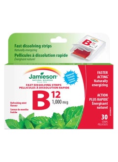 Jamieson Jamieson Vitamin B12 (Methylcobalamin) 1,000 mg Fast Dissolving Strips, 30 strips 