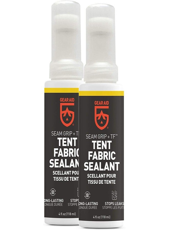 مانع تسرب أقمشة الخيام GEAR AID Seam Grip TF لعزل واستعادة طبقة البولي يوريثان (PU) على أرضيات الخيام المصنوعة من النايلون، وأغطية المطر، والخيام القماشية، يعالج مساحة تصل إلى 85 قدمًا مربعًا، شفاف، 4 أونصة سائلة، عبوة من قطعتين
