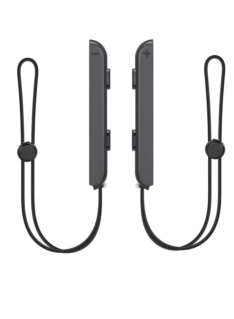 كابتن تيك Joysticks Wrist Strap Strap for Switch Joycon 2 Pack Replacement Parts Accessories for Switch Joy Con Straps Adjustable Tightness Straps for Switch Joycon Accessory for Joy Con Controller (Black) - Image 1