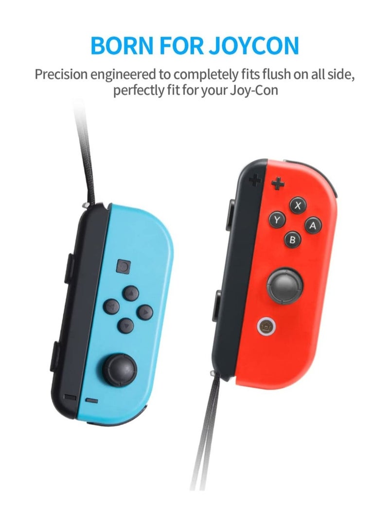 كابتن تيك Joysticks Wrist Strap Strap for Switch Joycon 2 Pack Replacement Parts Accessories for Switch Joy Con Straps Adjustable Tightness Straps for Switch Joycon Accessory for Joy Con Controller (Black) - Image 3