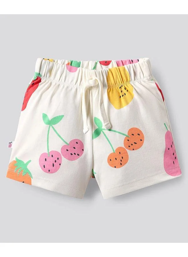 Bonfino Bonfino 100% Cotton Knit Shorts with Fruits Print (Pack of 3) - Red & Ivory & Light Blue