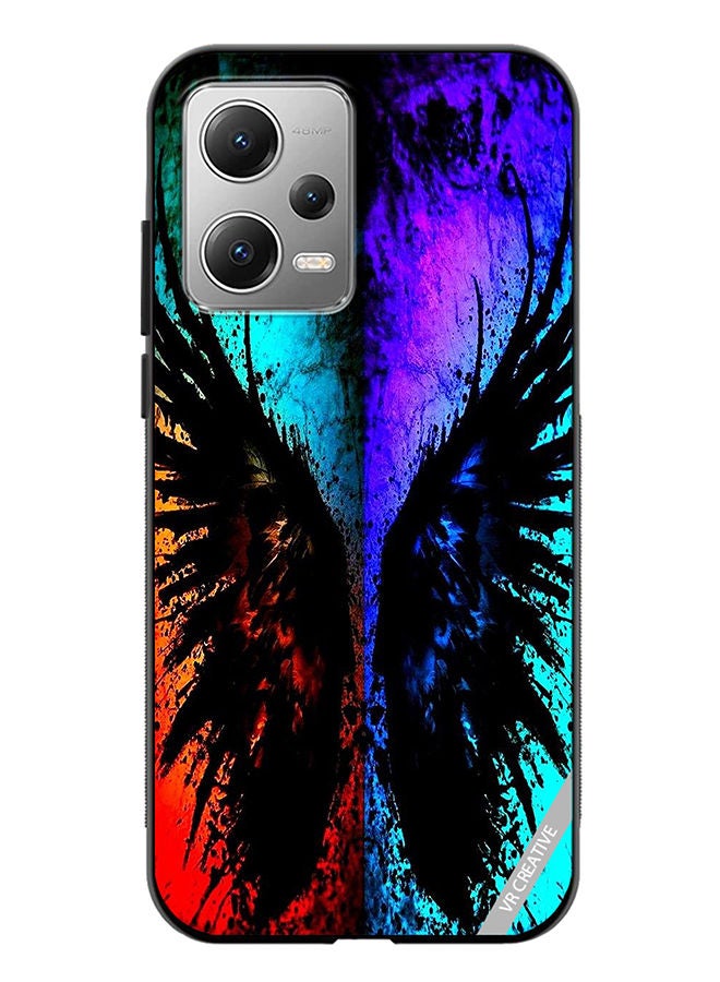 VR CREATIVE Protective Case Cover For Xiaomi Redmi Note 12 Peace Sign Of Butterfly Design Multicolour - Image 1