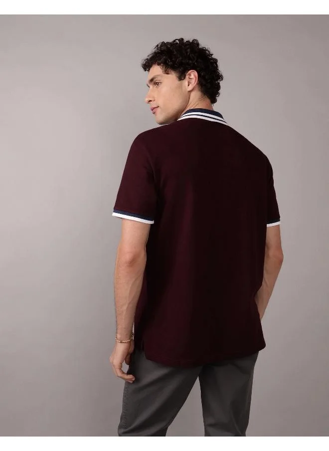 American Eagle AE Logo Flex Pique Polo Shirt