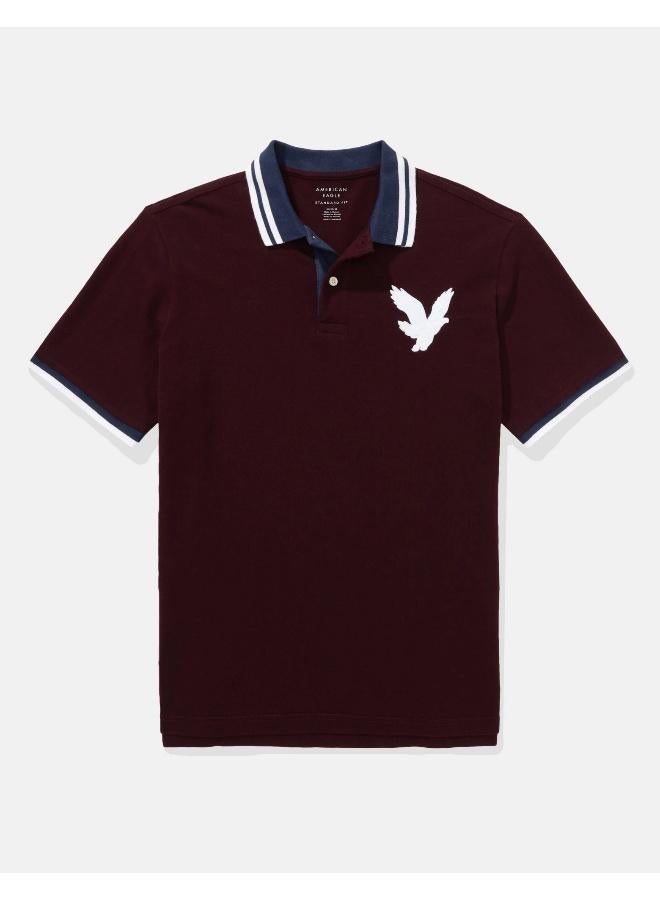 American Eagle AE Logo Flex Pique Polo Shirt  - Image 3