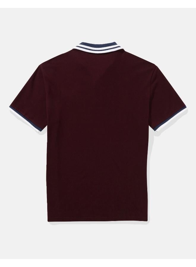 American Eagle AE Logo Flex Pique Polo Shirt  - Image 4