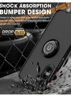 Generic for Infinix Smart 9 / Hot50i Case, TPU + Hard PC Magnetic Ring Car Mount Stand Bumper Cover Full Portection Shockproof Phone Case for Infinix Smart 9 / Hot50i, Black  - Image 3