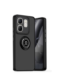 Generic for Infinix Smart 9 / Hot50i Case, TPU + Hard PC Magnetic Ring Car Mount Stand Bumper Cover Full Portection Shockproof Phone Case for Infinix Smart 9 / Hot50i, Black  - Image 1
