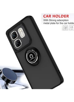 Generic for Infinix Smart 9 / Hot50i Case, TPU + Hard PC Magnetic Ring Car Mount Stand Bumper Cover Full Portection Shockproof Phone Case for Infinix Smart 9 / Hot50i, Black  - Image 2
