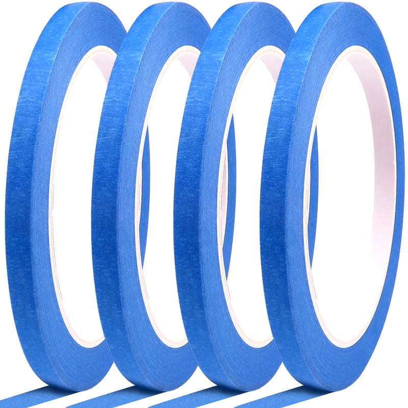 DOAY Blue Painters Tape 1/4 Inches x 30 Yards - Multi Surface Use - 120 Yards Total - 4 Rolls - Image 1