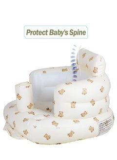 Cool Baby Style COOLBABY Baby Inflatable Seat for Babies 3-36 Months, Built in Air Pump Infant Back Support Sofa, Infant Support Seat Toddler Chair for Sitting Up, Baby Shower Chair (Bear Head)  - Image 3