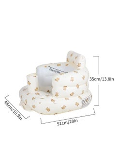 Cool Baby Style COOLBABY Baby Inflatable Seat for Babies 3-36 Months, Built in Air Pump Infant Back Support Sofa, Infant Support Seat Toddler Chair for Sitting Up, Baby Shower Chair (Bear Head)  - Image 5