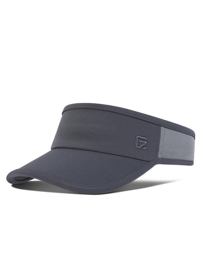 GADIEMKENSD - Performance Visor Sun Hat For Women Golf Hat Sun Protection Cooling Running Visors For Tennis Hiking Sport Outdoor Exercise Dark Grey - Image 1