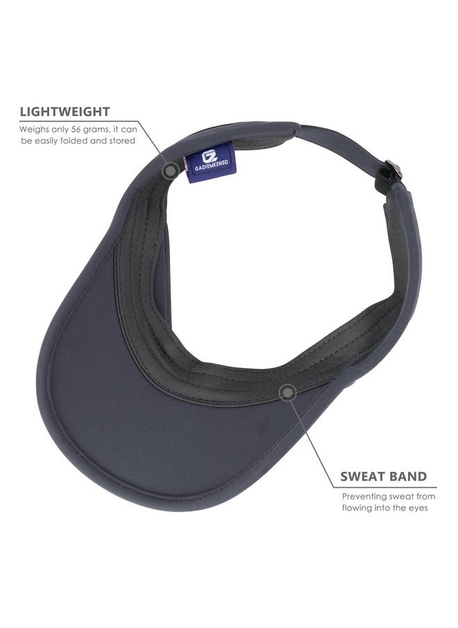 GADIEMKENSD - Performance Visor Sun Hat For Women Golf Hat Sun Protection Cooling Running Visors For Tennis Hiking Sport Outdoor Exercise Dark Grey - Image 1