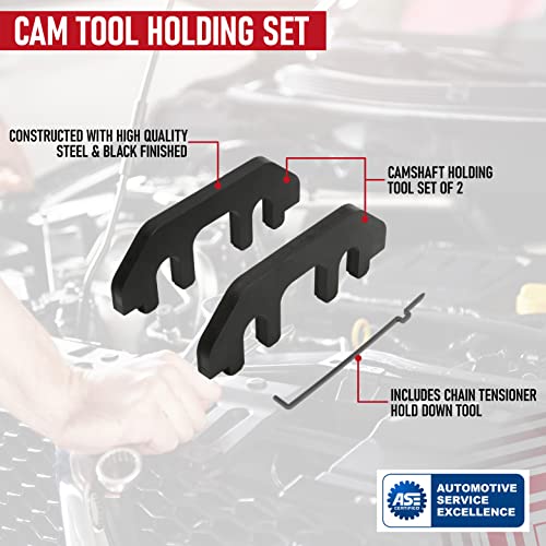 AA Ignition Cam Tool Holding Set - Compatible with Ford Vehicles - 2007-2014 Edge, Explorer, F150, Flex, MKX, MKS, MKT, Mustang, Taurus - Replaces 303-1248, 303-1530, 6682 - Camshaft Holding Tool - Image 4