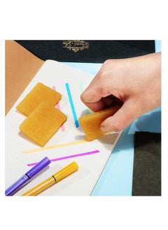 SYOSI 20 Pieces Glue Residue Eraser Rubber Cement Eraser 50 x 35 x 0.3 mm Skateboard Cleaner Sanding Discs Scooter Eraser Remove Eraser Cleaning Tool for Removing Adhesive Residues from Paper Plastic  - Image 2