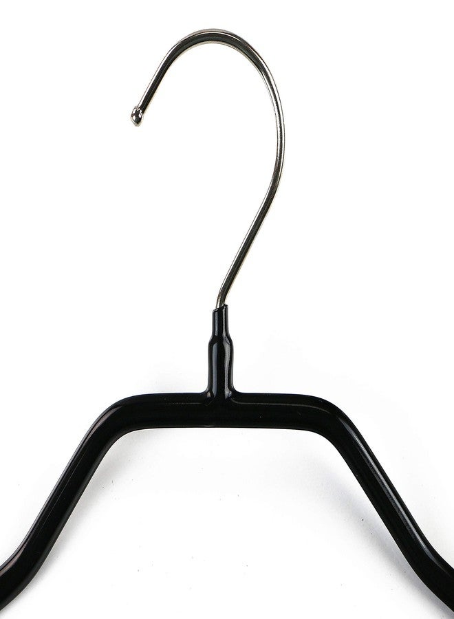 Mawa by Reston Lloyd BodyForm Series Non-Slip Space-Saving Extra Wide Clothes Hanger For Jackets, Suits & Coats, Style 46/L , Set of 6, Black - Image 2