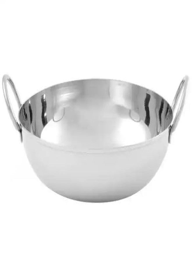 FRILL Aluminium Cookware with Handle Cooking Multipurpose Aluminium Kadai/Frying Pan for Kitchen Set of 1. (2) - Image 1