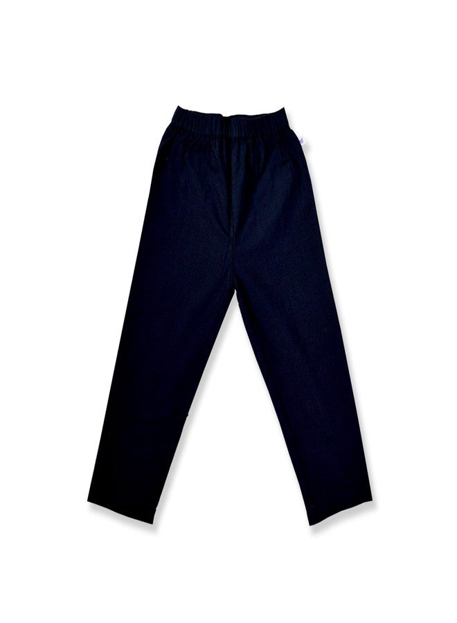 Pranava 100% Organic Cotton Kurta with Glitter Print Attached Jacket & Pajama Set - Navy (Navy, 1-2 Years) - Image 5