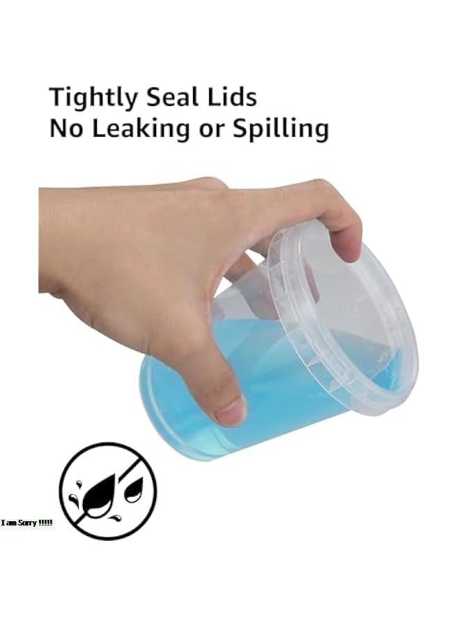 Green Tiger 50Pcs Plastic Containers with Lids, BPA Free Plastic Food Container, 520 ML/18 OZ Soups Containers for Freezer, Food Containers for Soup Round Soup Container for Takeaway Food Meal Prep Food Storage - Image 5