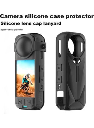 Protective Kit for Insta360 X5 Case,  Silicone Case, Lens Guard, Silicone Lens Cap, 2 Pack Screen Protector Insta360 X5 Accessory Kit - view 2