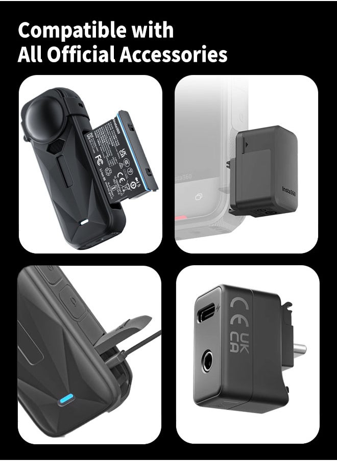 SJet Protective Kit for Insta360 X5 Case,  Silicone Case, Lens Guard, Silicone Lens Cap, 2 Pack Screen Protector Insta360 X5 Accessory Kit  - Image 3