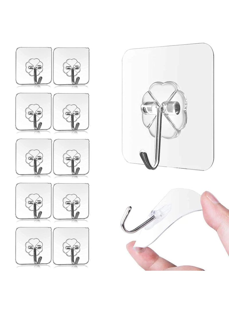 Lyla Lyla Hooks for Wall Without Drilling Waterproof Hooks for Bathroom Shower Kitchen Keys Door Outdoor Home Improvement Utility Hook Pack of 10 Photo Frame Hook  - Image 1