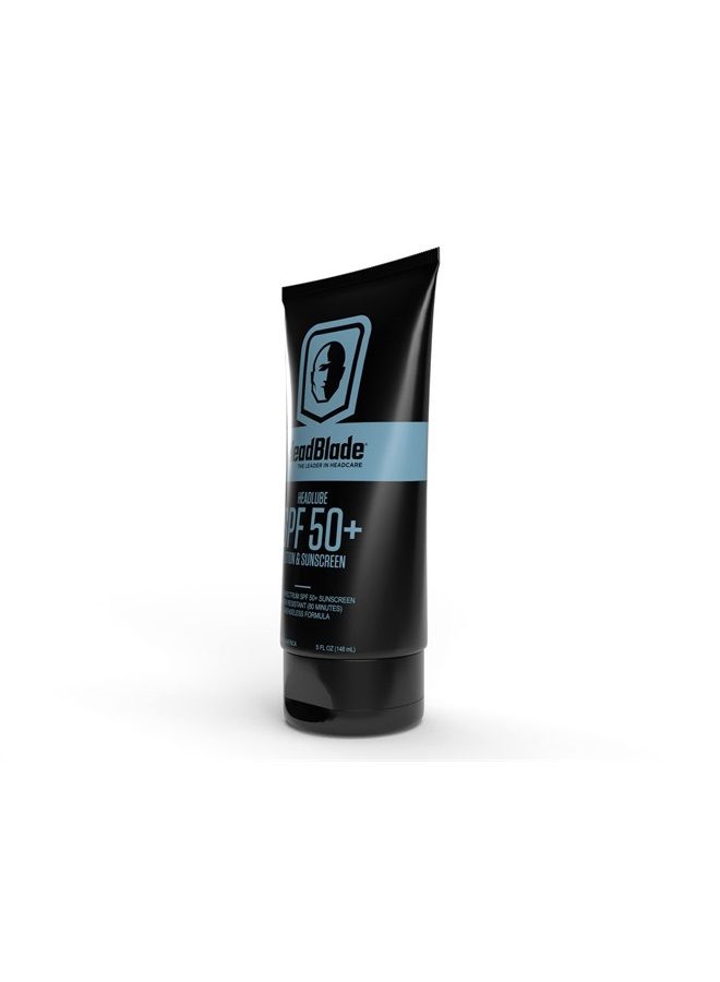 HeadBlade HeadLube SPF 50 Men's Lotion and Sunscreen - No Greasiness, Formulated for Face, Body & Scalps with Anti-Aging Properties - Water Resistant for 80 Minutes, 5 fl oz - Image 3