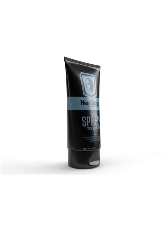 HeadBlade HeadLube SPF 50 Men's Lotion and Sunscreen - No Greasiness, Formulated for Face, Body & Scalps with Anti-Aging Properties - Water Resistant for 80 Minutes, 5 fl oz - Image 2