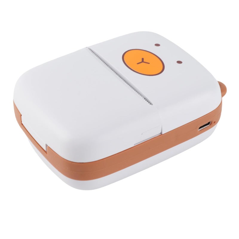 طابعة حرارية صغيرة على شكل دب محمولة بلوتوث 4.0 منفذ نوع C بطارية 1200 مللي أمبير 200 نقطة في البوصة - Image 3