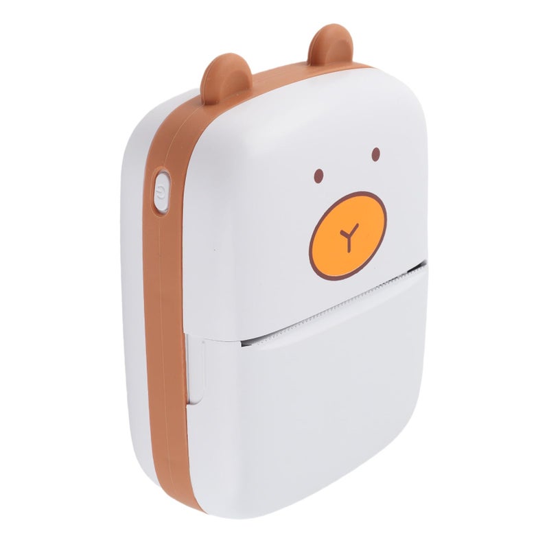 طابعة حرارية صغيرة على شكل دب محمولة بلوتوث 4.0 منفذ نوع C بطارية 1200 مللي أمبير 200 نقطة في البوصة - Image 2