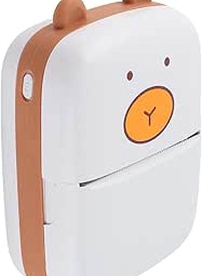 طابعة حرارية صغيرة على شكل دب محمولة بلوتوث 4.0 منفذ نوع C بطارية 1200 مللي أمبير 200 نقطة في البوصة - Image 1