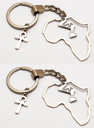 2 pieces africa map2 - Silver