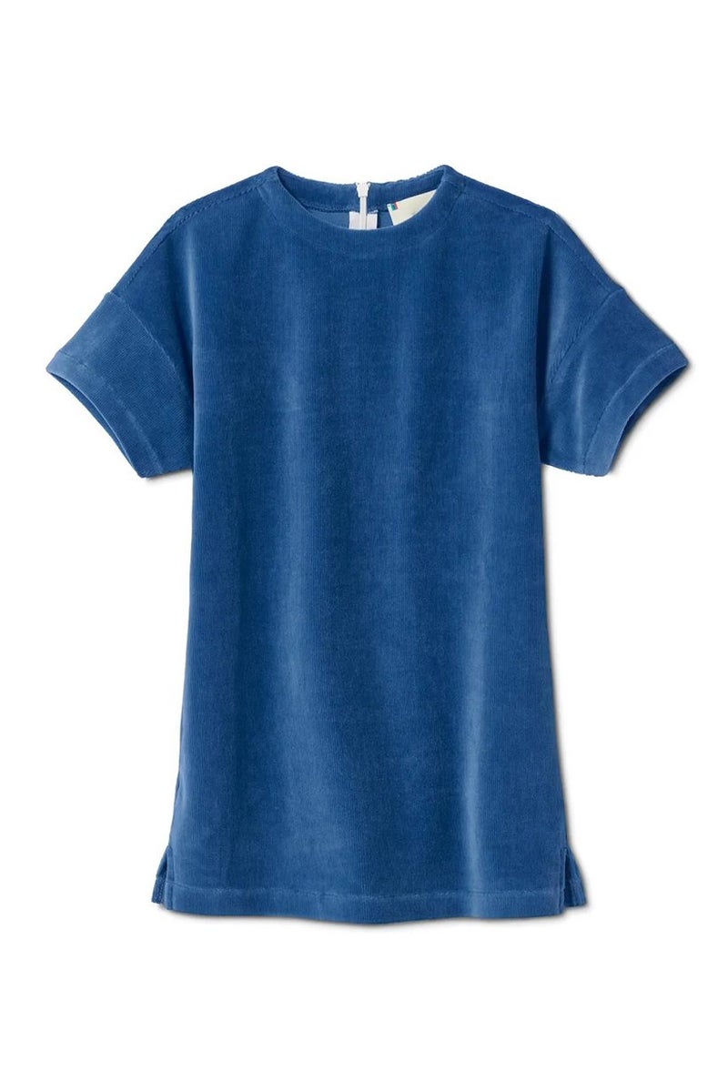 Tchibo Kid Girl Stretch Cord Dress, Blue - Image 2