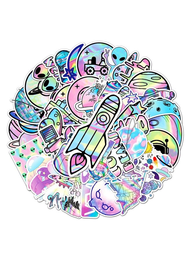 Ash & Roh Cute Cartoon Stickers for Kids, 50 Pcs Cute Stickers for Water Bottles - Cute Stickers Pack Gift for Kids Teen Birthday Party (Radium Alien) - Image 5