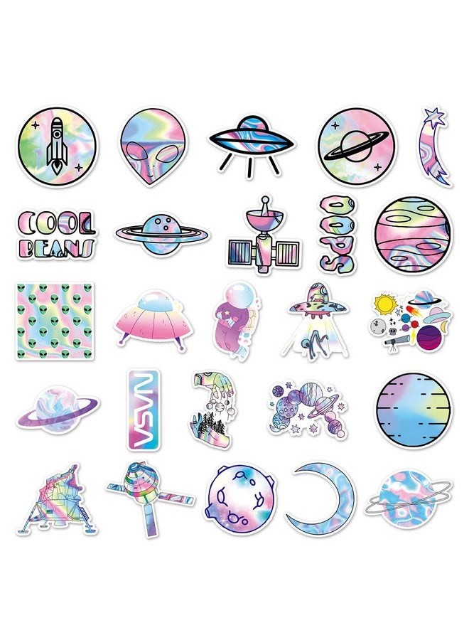 Ash & Roh Cute Cartoon Stickers for Kids, 50 Pcs Cute Stickers for Water Bottles - Cute Stickers Pack Gift for Kids Teen Birthday Party (Radium Alien) - Image 4