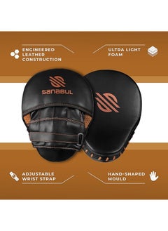 Sanabul  Essential Curved Boxing MMA Punching Mitts for Sparring and Training (Metallic Copper)  - Image 3
