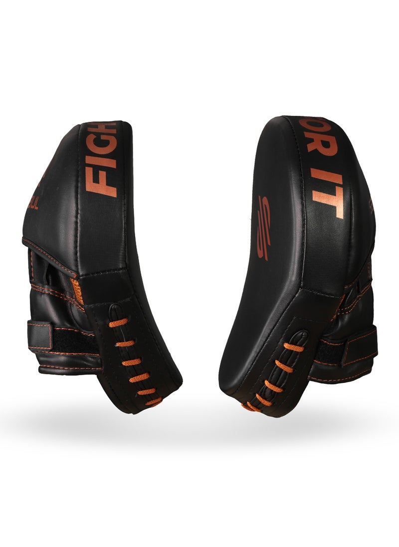 Sanabul  - Essential Curved Boxing MMA Punching Mitts for Sparring and Training (Metallic Copper) - Image 1