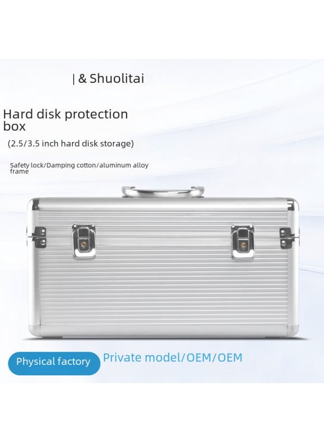 Hard Disk Protective Storage Box 14-piece Safe Lock Multi-purpose Classification Preservation Box-Color:Paragraph A - Image 2