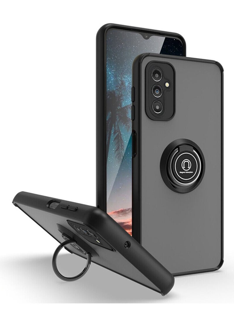 جراب Samsung Galaxy A14 حافظة معدنية بحلقة تثبيت مسنده حامل مغناطيسي للسيارة مقاوم للصدمات ماتي صلب خلفي ممتص للصدمات لهاتف Samsung Galaxy A14 - Image 1