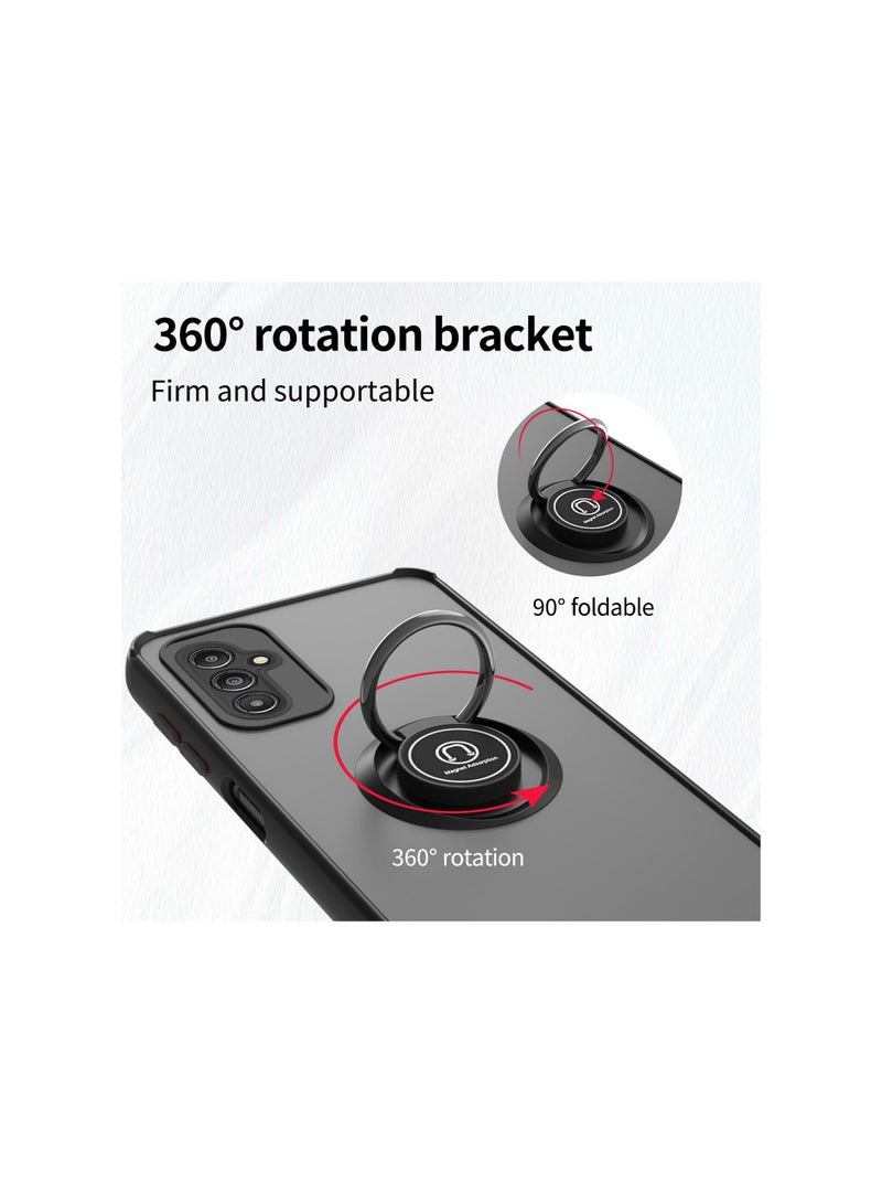 جراب Samsung Galaxy A14 حافظة معدنية بحلقة تثبيت مسنده حامل مغناطيسي للسيارة مقاوم للصدمات ماتي صلب خلفي ممتص للصدمات لهاتف Samsung Galaxy A14 - Image 5